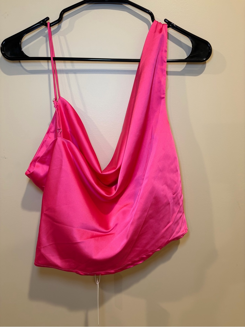 Glam Bright Hot Pink Satin Camisole NWT